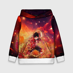 Толстовка-худи детская Fire Luffy - One Piece, цвет: 3D-белый