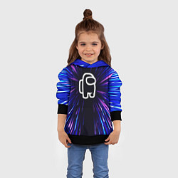 Толстовка-худи детская Among Us neon energy, цвет: 3D-черный — фото 2