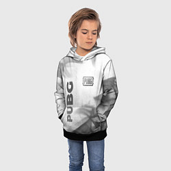 Толстовка-худи детская PUBG - white gradient вертикально, цвет: 3D-черный — фото 2