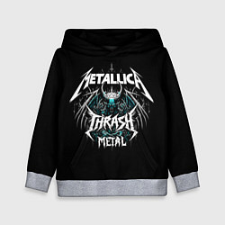 Толстовка-худи детская Metallica group - thrash metal style, цвет: 3D-меланж