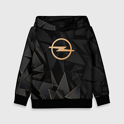 Толстовка-худи детская Opel golden poly, цвет: 3D-черный