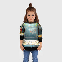 Толстовка-худи детская Ринг под открытым небом, цвет: 3D-черный — фото 2