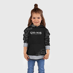Толстовка-худи детская Бог войны японские символы, цвет: 3D-меланж — фото 2