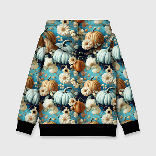Детская толстовка Маленькие тыковки / 3D-Черный – фото 2