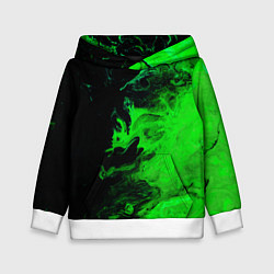 Детская толстовка Color green black
