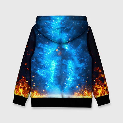 Детская толстовка Реслер в огне / 3D-Черный – фото 2