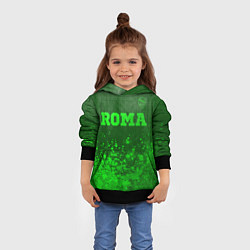 Толстовка-худи детская Roma - green gradient посередине, цвет: 3D-черный — фото 2