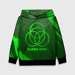 Толстовка-худи детская Elden Ring - green gradient, цвет: 3D-черный