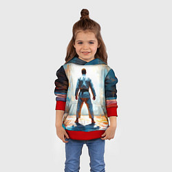 Толстовка-худи детская Дзюдоист, цвет: 3D-красный — фото 2