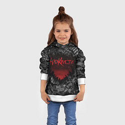 Толстовка-худи детская Агата Кристи рок группа, цвет: 3D-белый — фото 2
