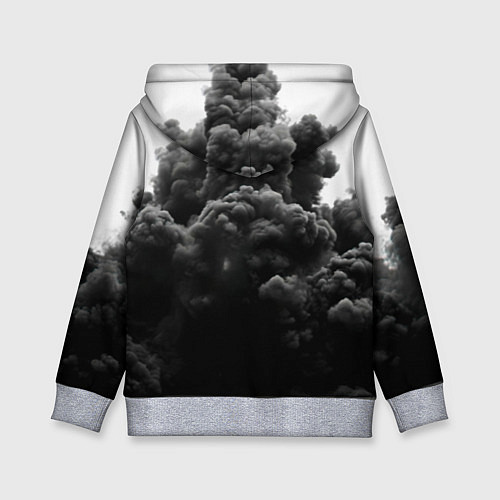 Детская толстовка Мухаммед Али в черном дыму / 3D-Меланж – фото 2