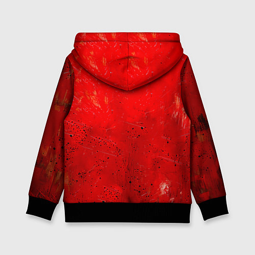 Детская толстовка Кикбоксер в красном / 3D-Черный – фото 2