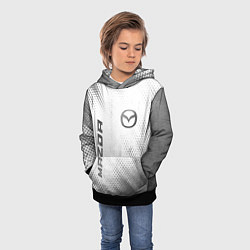 Толстовка-худи детская Mazda - white gradient вертикально, цвет: 3D-черный — фото 2