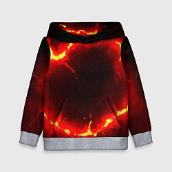 Детская толстовка Красный круг из огня текстура