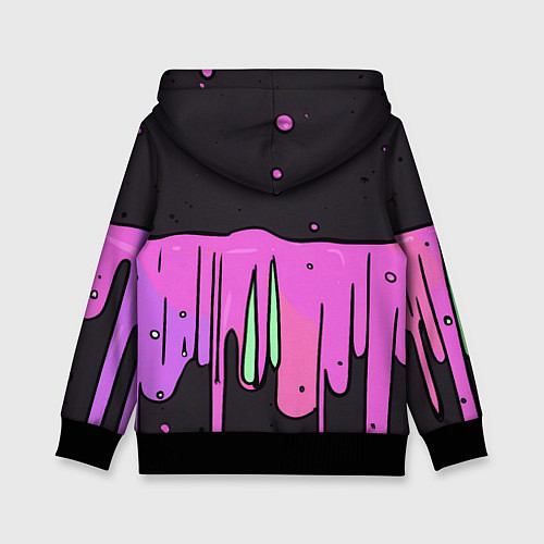 Детская толстовка Фиолетовая текстура на черном фоне / 3D-Черный – фото 2