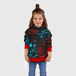 Толстовка-худи детская Twenty one pilots rock pattern, цвет: 3D-красный — фото 2