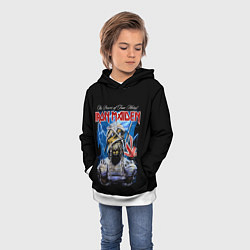 Толстовка-худи детская Powerslave Iron Maiden - мумия, цвет: 3D-белый — фото 2