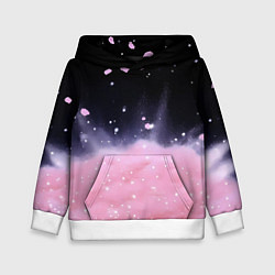 Детская толстовка Розовая текстура с лепестками