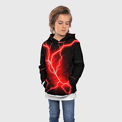 Толстовка-худи детская Lightning, цвет: 3D-белый — фото 2