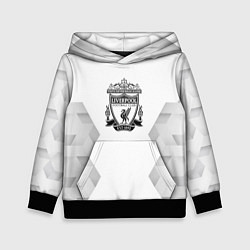 Толстовка-худи детская Liverpool white poly, цвет: 3D-черный