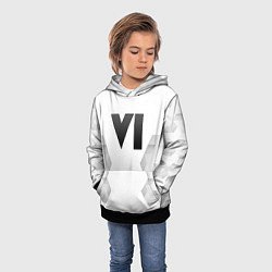Толстовка-худи детская GTA 6 white poly, цвет: 3D-черный — фото 2