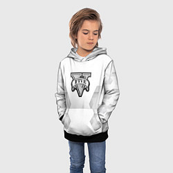 Толстовка-худи детская GTA white poly, цвет: 3D-черный — фото 2