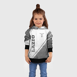 Толстовка-худи детская Lazio - white gradient вертикально, цвет: 3D-черный — фото 2