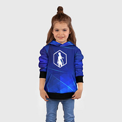 Толстовка-худи детская Tomb Raider blue poly, цвет: 3D-черный — фото 2