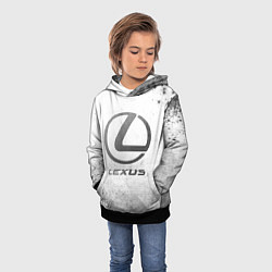 Толстовка-худи детская Lexus - white gradient, цвет: 3D-черный — фото 2