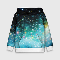 Детская толстовка Бирюзовые блестки фон