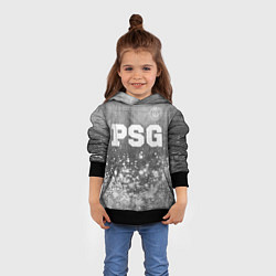 Толстовка-худи детская PSG - grey gradient посередине, цвет: 3D-черный — фото 2