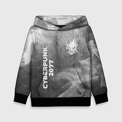 Толстовка-худи детская Cyberpunk 2077 - grey gradient вертикально, цвет: 3D-черный
