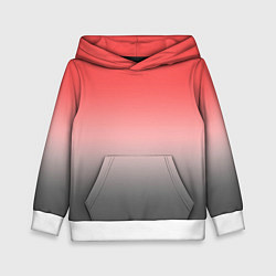 Детская толстовка Бледный красно-серый градиент