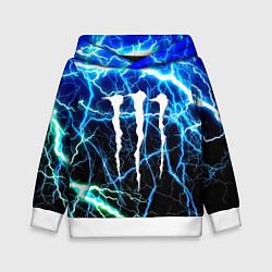 Толстовка-худи детская Monster energy electro, цвет: 3D-белый