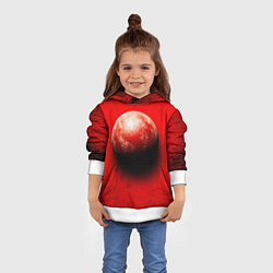 Толстовка-худи детская Ядро для талкания красного цвета, цвет: 3D-белый — фото 2