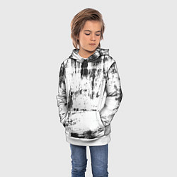 Толстовка-худи детская Color black and white, цвет: 3D-белый — фото 2