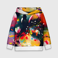 Толстовка-худи детская Глубокая абстракция, цвет: 3D-белый
