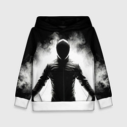 Толстовка-худи детская Черный фехтовальщик, цвет: 3D-белый