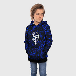 Толстовка-худи детская Sally Face blue energy, цвет: 3D-черный — фото 2