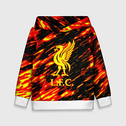 Толстовка-худи детская Liverpool огненные краски, цвет: 3D-белый
