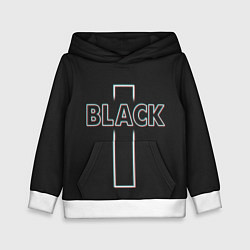 Толстовка-худи детская Black - cross, цвет: 3D-белый