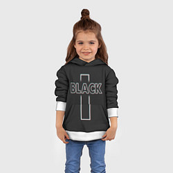 Толстовка-худи детская Black - cross, цвет: 3D-белый — фото 2