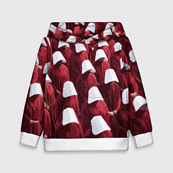 Толстовка-худи детская Рассказ служанки паттерн, цвет: 3D-белый