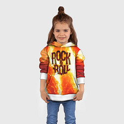 Толстовка-худи детская Рок н ролл, цвет: 3D-белый — фото 2