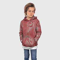 Толстовка-худи детская Черепа лошадей - эскиз, цвет: 3D-белый — фото 2