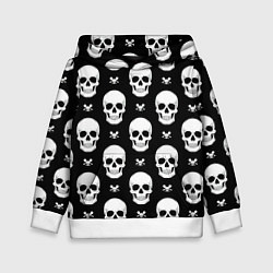 Детская толстовка Черепной фон
