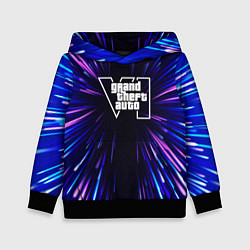 Толстовка-худи детская GTA6 neon energy, цвет: 3D-черный