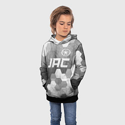 Толстовка-худи детская JAC - grey gradient посередине, цвет: 3D-черный — фото 2