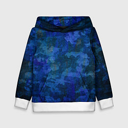 Детская толстовка Абстракция - blue uniform camouflage