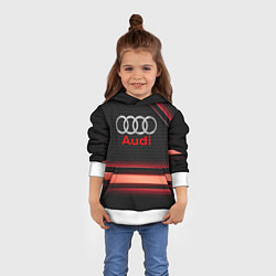 Толстовка-худи детская Audi sport auto, цвет: 3D-белый — фото 2